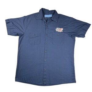 Cintas ComfortFlex Mens Large Navy Work Shirt Arizona Automotive Institute AAI